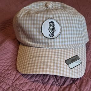 Ahead Women's Tan Gingham Hat